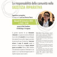 26 settembre. Trevignano. La responsabilità della comunità nella Giustizia Riparativa 