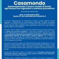 4, 5 dicembre. Bari. Casamondo | Sostanzialmente: il lavoro sociale di fronte agli intrecci tra migrazioni e sostanze psicoattive