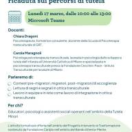 17 marzo, dalle 10:00 alle 13:00 | Dinamiche transculturali di prima e seconda generazione, eventi critici e la loro ricaduta sui percorsi di tutela | Webinar